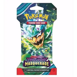 Pokémon TCG Sleeved Booster: Twilight Masquerade Single Pack - Set includes 160 Cards Including 30 Trainer Cards with Special Illustrations, Random Selection & ACE SPEC Cards