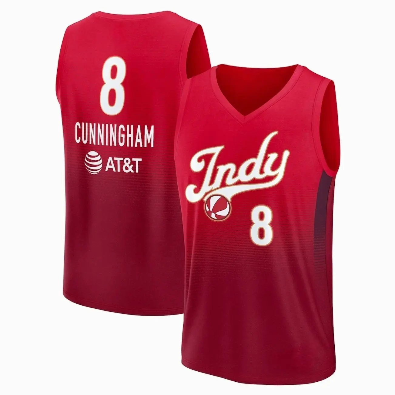Unisex Football #8 Cunningham Indiana Team Fast Break Replica Jersey - Rebel Edition - Red