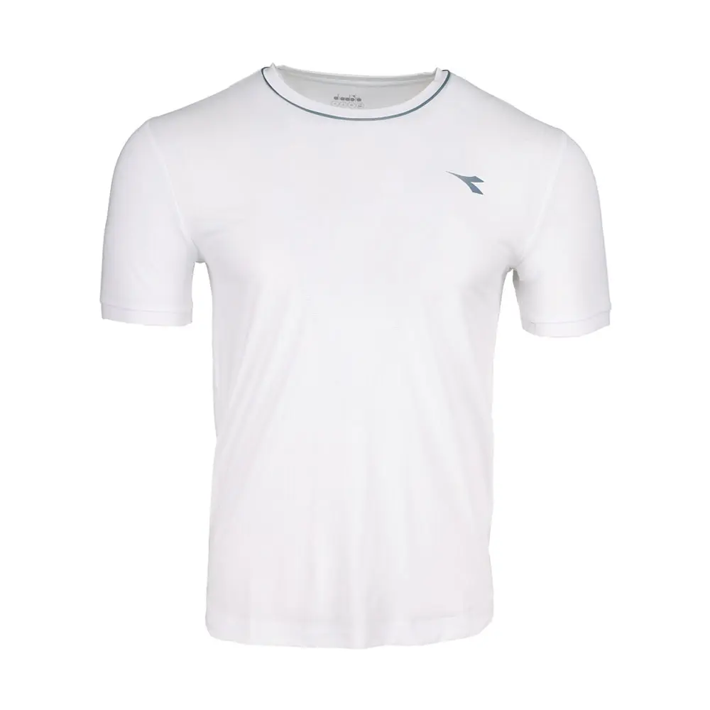 diadora Mens Icon Crew Neck Short Sleeve Athletic Casual Tops Casual - White