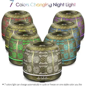 500ml Essential Oil Diffusers for Large Room, Metal Diffusers for Essential Oils, Ultrasonic Aromatherapy Diffuser for Home Office, Gift for Women and Men