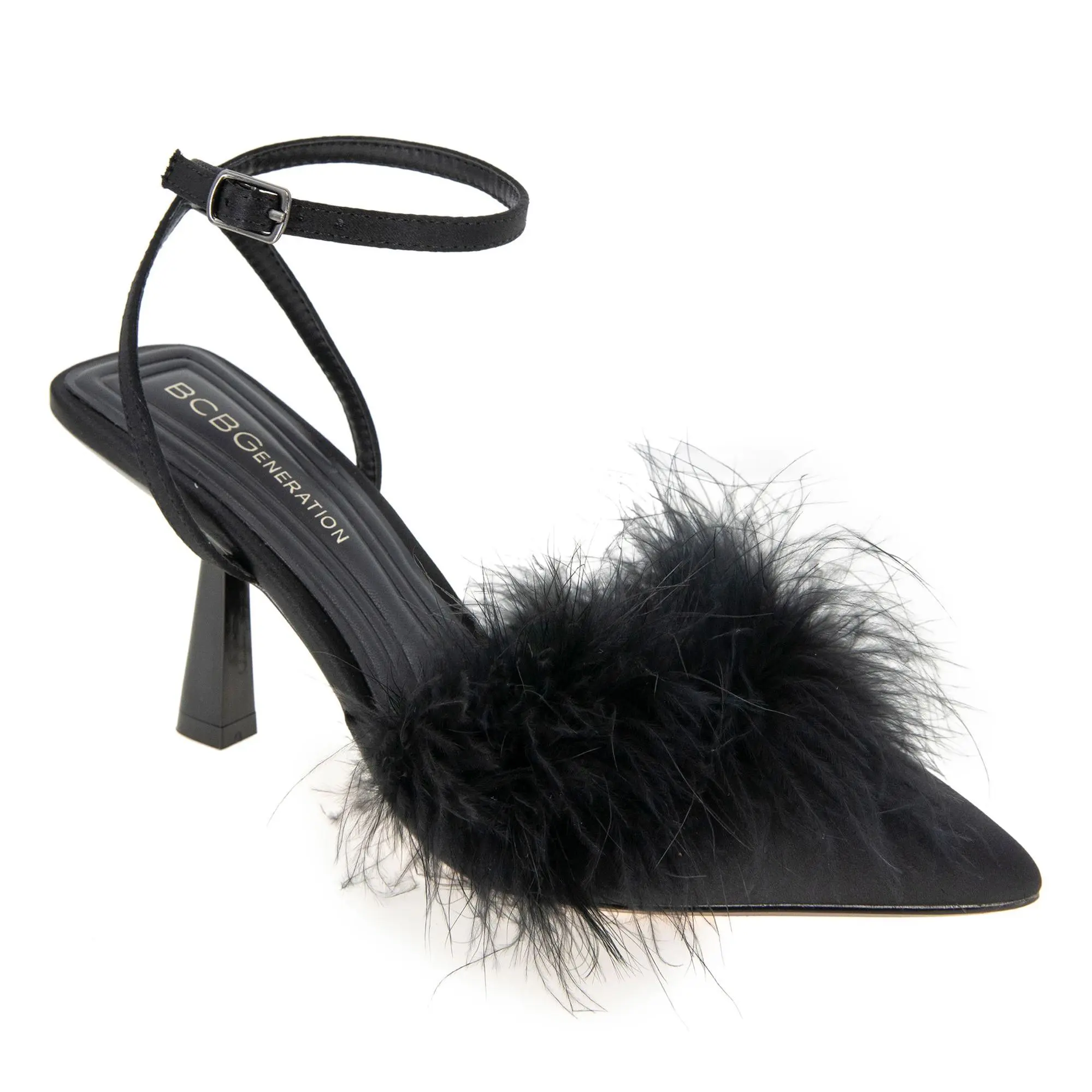 BCBGeneration Iliana Ankle Strap Feather Pump