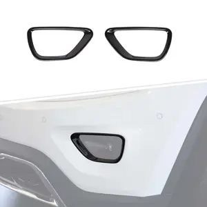 For 2014-2016 Jeep Grand Cherokee Front Fog Light Lamp Trim Cover Decor Bezels Decorative Accessories carbon fiber
