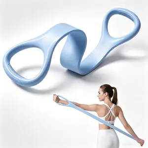 Fitness Organiser - Blue Resistance Band for Strength Training and Flexibility Exercises, Soft Flexbands, Physical Therapy Stretch Bands, High Elastic Rehabilitation Strap, Posture Correction Accessory, Portable Daily Stretch Tool