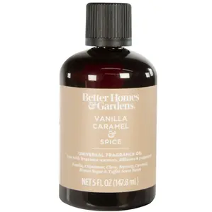 Better Homes & Gardens Universal Fragrance Oil, Vanilla Caramel & Spice, 5 fl oz - Home & Body Care Aroma Freshener
