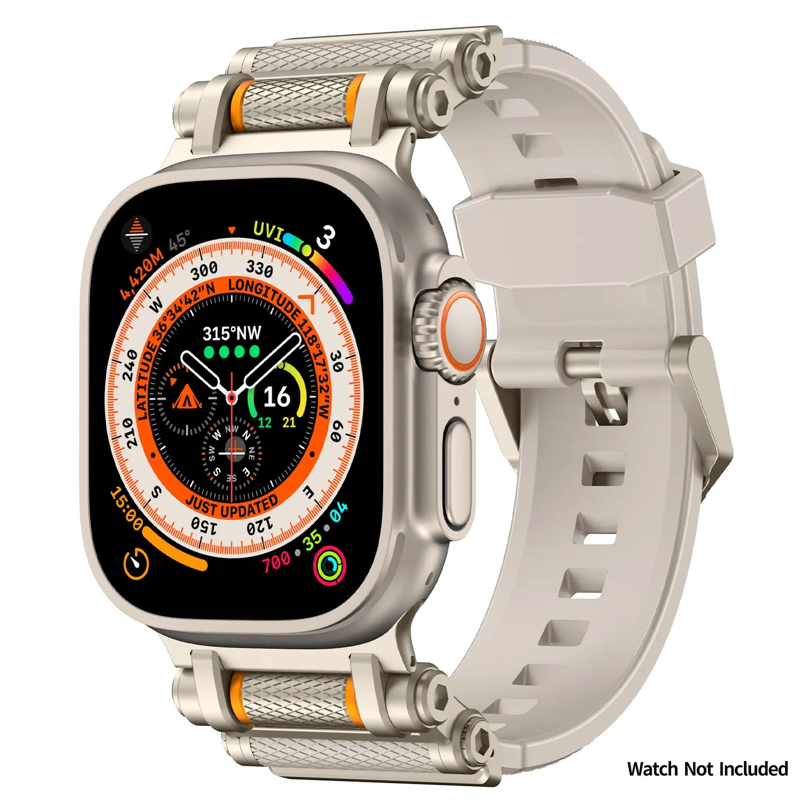 Outdoor Scratch-Resistant Silicone Band for Apple Watch, Compatible with Iwatch Series 11/10/9/ultra/ultra2/ultra3/se/8/7/6/5/4/3, 42-49mm, Smartwatch Replacement Straps