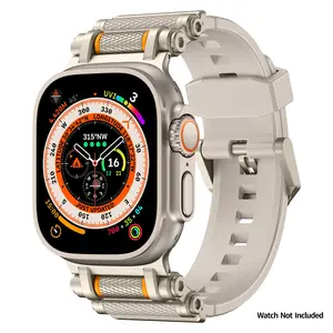 Outdoor Scratch-Resistant Silicone Band Watch Straps for Apple Watch, Compatible with Iwatch Series 10/9/ultra/2/se/8/7/6/5/4/3, 42-49mm