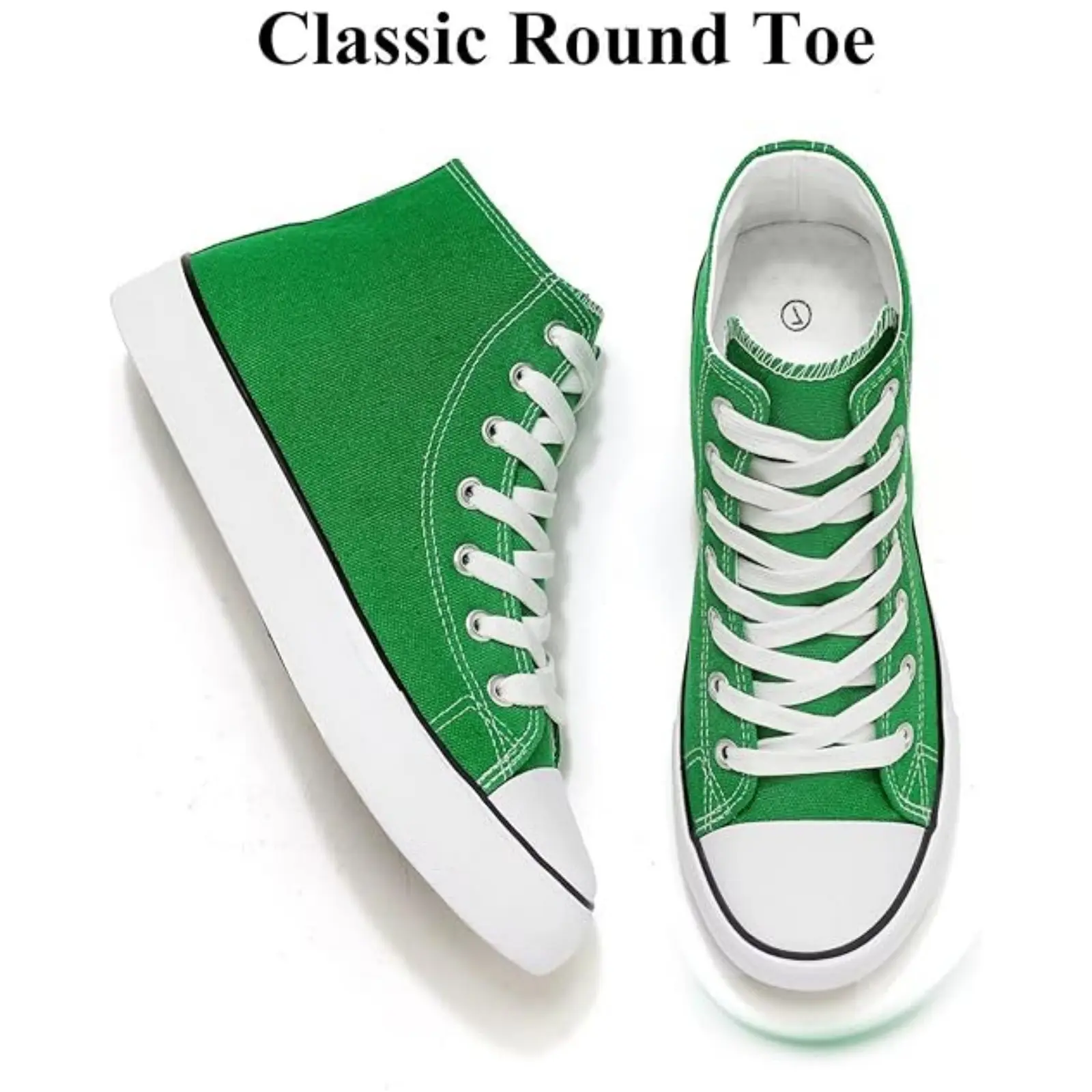 Cubufly Women's Classic High-Top Canvas Sneakers, Breathable Lightweight Lace-Up Streetwear Shoes with a Comfortable Non-Slip Sole, Breathable Lightweight Shoes