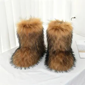 Cozy Faux High-Top Boots - Soft Plush Lined, Warm, Comfortable, Fuzzy, Snow-Ready, Y2k-Inspired Winter Boots for Women - for Cold Weather, Casual Outings, and Trendy Fashion Statements