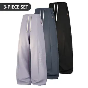 Menswear Quick-Dry Bermuda Shorts, Tree-Texture Camouflage Print, Elastic Waistband with Drawstring, for Outdoor Casual Summer Activities