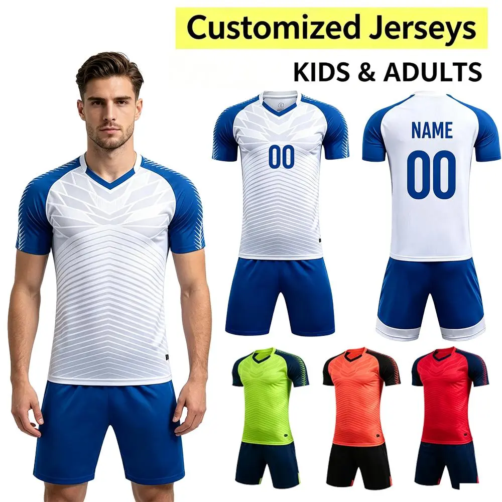 Personalised Soccer Jersey Foothball Kits [Diy Name&Number] for Mens&Boys Football Jersey Custom Soccer Jersey