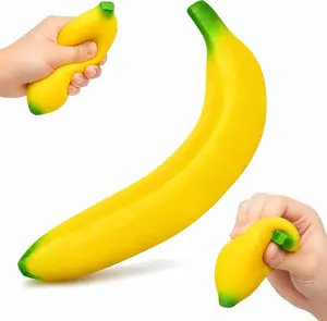 Banana Squishy, 2026 New Jumbo BananaSquishy, 18" Soft Slow-Rising High-ElasticStretchable Realistic Giant Fruit Squishies forStress Relief