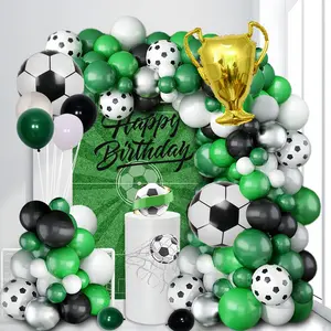 Soccer Themed Balloon Arch Kit, Soccer Balloon Garland Arch Kit, Balloon Set for Soccer Themed Birthday Party Decoration, Happy Birthday