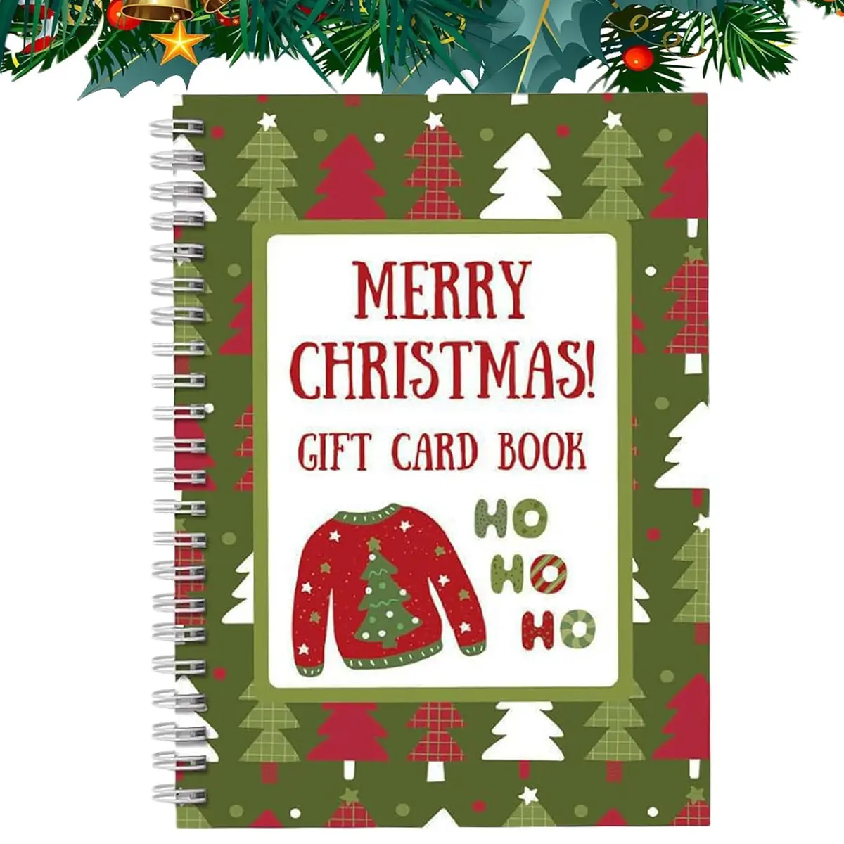 Gift Card Book,5x7 Color Spiral-Bound Book,Christma Gift Cards Books Holder, DIY Personalized Xmas Gifts for Family, Friends, Students