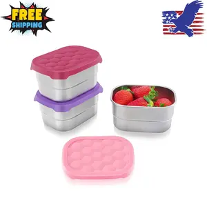 Small (1 CUP) Stainless Steel Snack Containers for Kids 8oz
