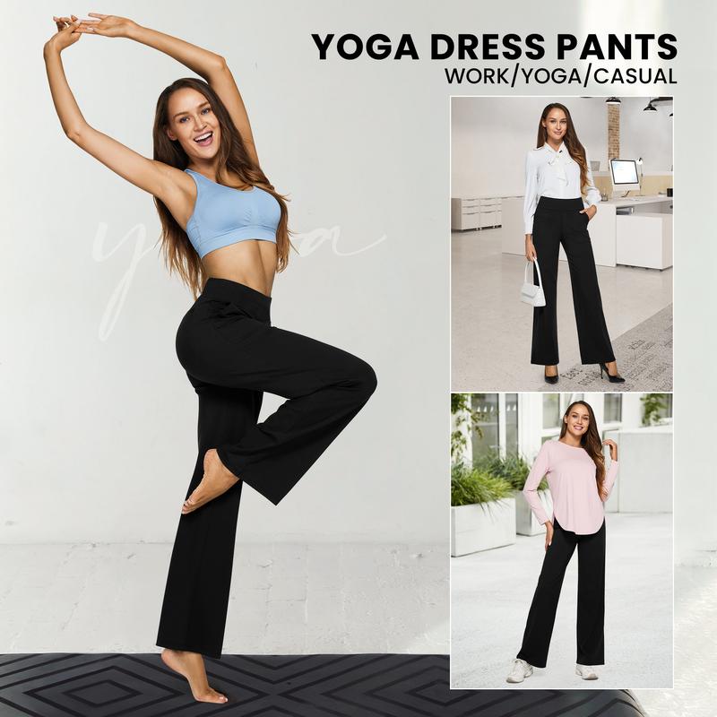 G4Free Loose High-Waist Business Casual Pants Yoga Pants Women Wide Leg Pants with Pockets Comfortable Athletic Sweatpants Outdoorfun,TikTokShopBlackFriday
