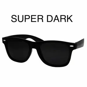 ULTRA super Extra DARK Black Sunglasses MEN WOMEN Aviator Nerd Geek Thug