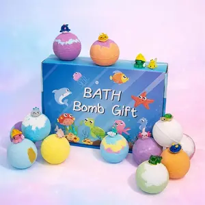 60g x 12 stuks Ocean Surprise Bath Bomb Set, Handmade Bubble Bath & Soap, Ideal Gift for Women, Perfect for Relaxing Baths, Unique Bathroom Essentials