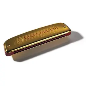 Hohner Golden Melody Tremolo Harmonica - Key of C, Gold (2416-C)