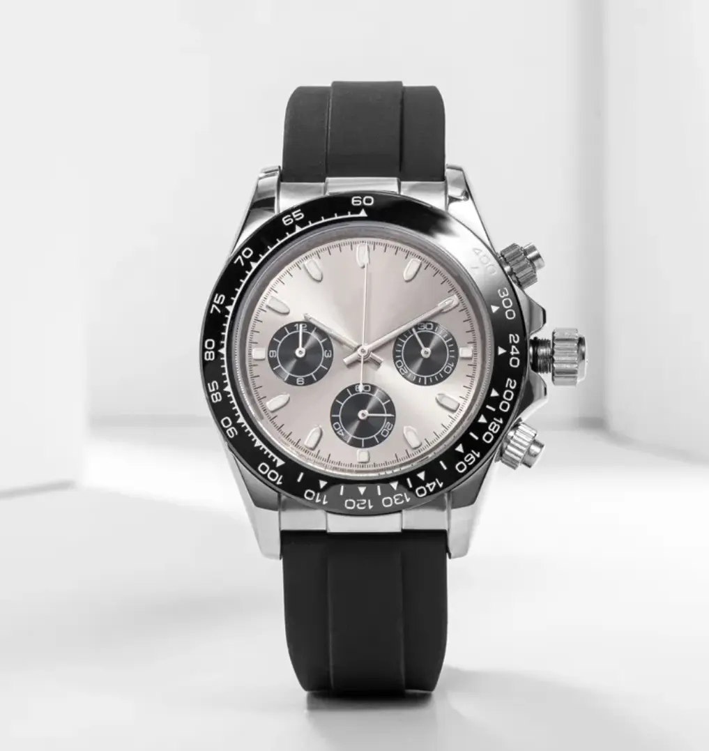 Men's Automatic Mechanical Watch, 41mm Luxury Style 904L Stainless Steel Wristwatch with Sapphire Crystal, Magnified Lens, Luminous Display & 100M - 200M Waterproofing, Backlit, Male, Anti-Glare Coating, Clasp