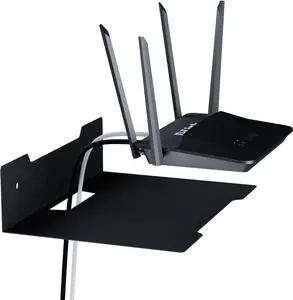 Floating Metal Wall Mount Shelf,Shelf for Projector,TV Cable Box,Router,Speaker,Sound Bar,Camera,Gaming,Decor Display (1, Medium)