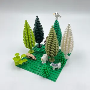 Tree House Design Building Blocks, STEM Building Block, Creative Tree Trunks Plant Scenes Street Forest Pine Tree Small Particle Children's Assembly Toys, Birthday Gift