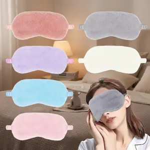 Soft Velvet Sleep Mask Breathable Light Blocking Eye Cover Adjustable Strap for Adults Kids Cute Cartoon Design Travel Office Nap Essential Portable Eye Shield Deep Relaxation