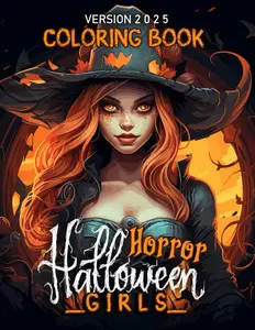 Halloween Horror Girls Coloring Book 2025: One Collection Of Creepy And Spooky Inside Over 45 Images Coloring For Friends And Close Experienced Paperback