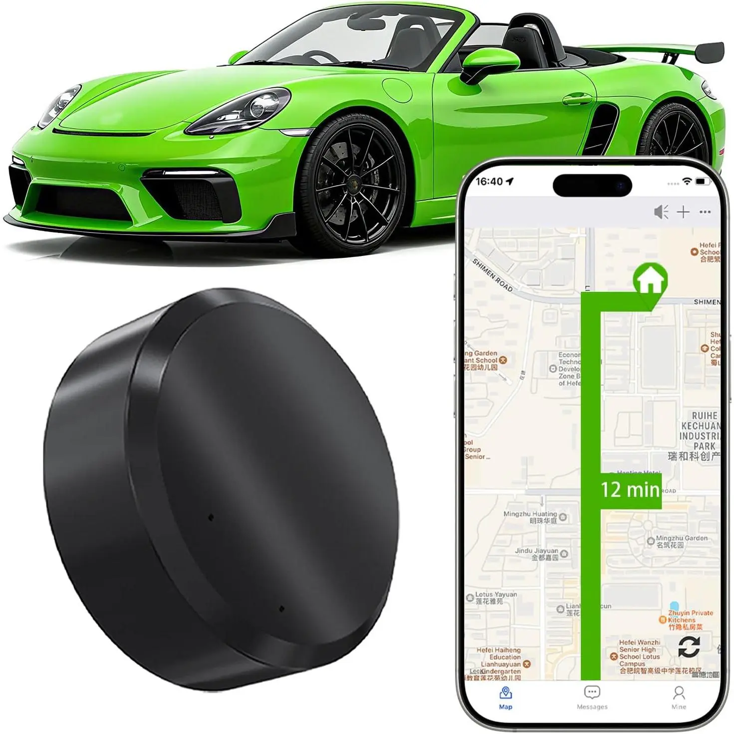 Magnetic Waterproof Hidden GPS Tracker - Metal-Built Protection, Global Real-Time Tracking, No Subscription-Monthly Fee, SIM-Enabled Vehicle Monitor