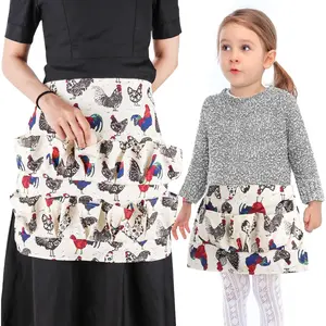 2 Pack Egg Apron, Egg Collecting Apron for Chicken Duck Goose Eggs, Chicken Egg Apron for Housewife Farmhouse Kitchen Restaurant Parent-Child Activities, Adult 12 Pockets &Child 3 Pockets
