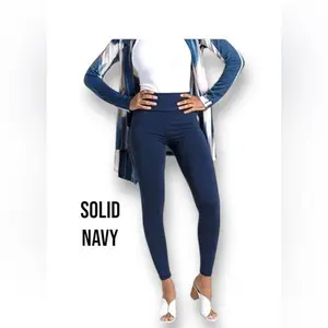Lularoe Navy Blue Leggings TC Size 12-18