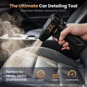 Electric Air Duster, 150000RPM High-Speed Turbo Jet Fan, 8000mAh Rechargeable Cordless Air Blower, Powerful Dust Cleaner for PC Keyboard Car Interior Office Cleaning