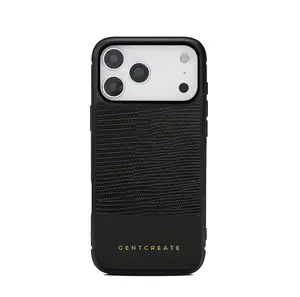 Leather iPhone Case Lizard Pattern