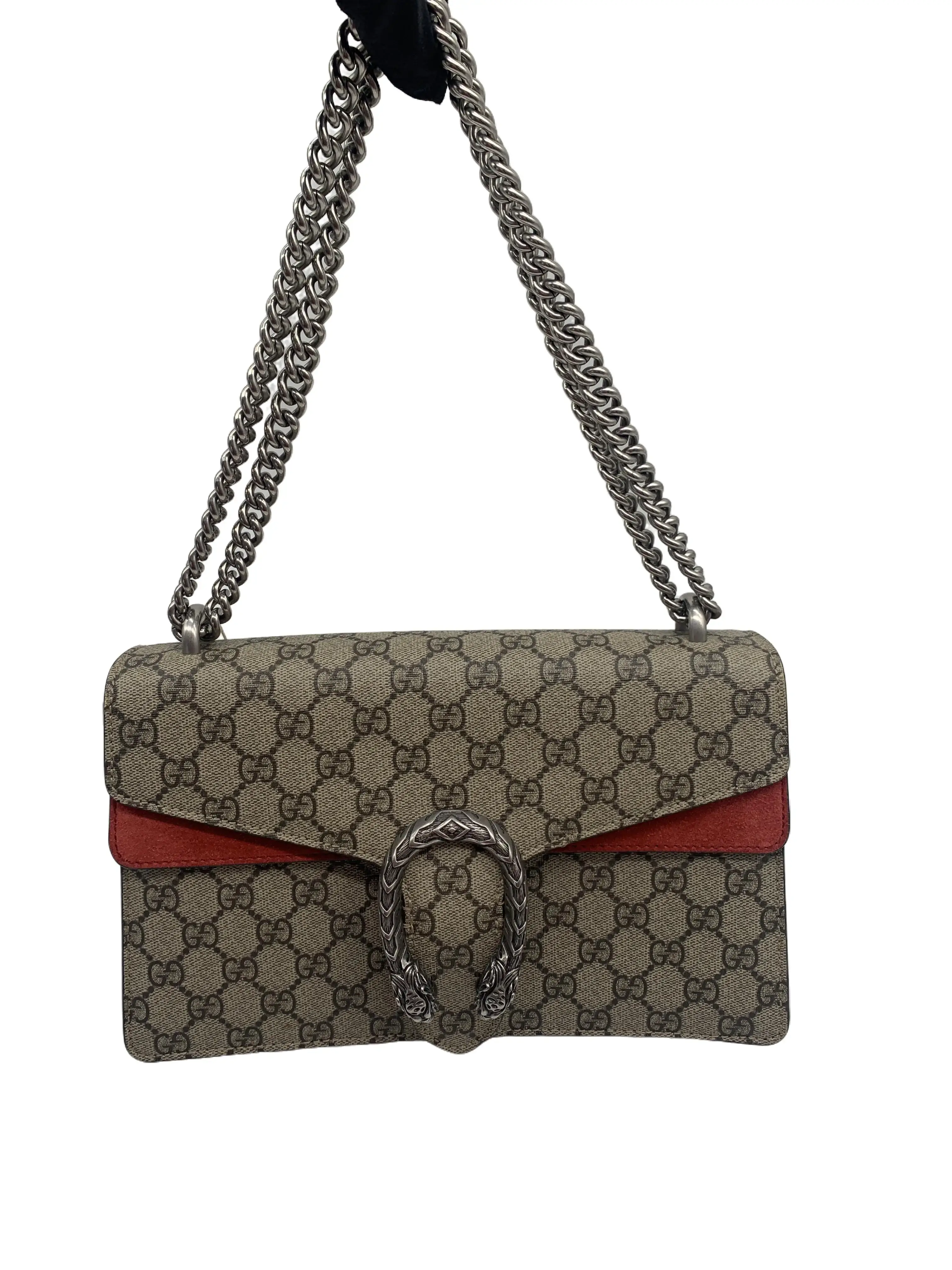 Pre-owned GUCCI GG Supreme Dionysus Chain Crossbody Bag/WJ08220034/0034