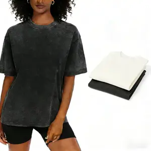 Women's Loose Fit Short Sleeve Tshirt Cotton Washed Vintage Oversized Casual Streetwear Tee