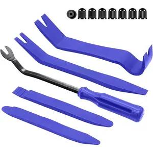 Auto Trim  Kit,13 Pcs  Panel Door Window Tools Kit,Auto Clip Fastener Remover  Tool Set Blue