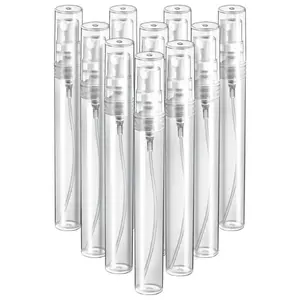 Mini Clear Spray Bottle, 10 Pack 8ml Mini Plastic Spray Bottle Empty, Fine Mist Refillable Mini Perfume Bottle, Perfume Atomizer, Small Empty Sample Containers, Plastic Portable Travel Bottle