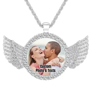 Custom Picture Necklace Personalized Photo Customized Necklace with Picture Inside Custom Memory Necklaces Hip Hop Jewelry Gifts for Men Women