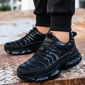 Steel Toe Shoes for Men Comfortable Safety Shoes Work Lightweight Steel Toe Sneakers Breathable Safety Sneakers Industrial Work Footwear