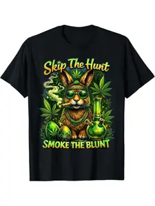 Celebrating 420 During Easter, We Launch A "Skip The Hunting, Smoke A Pipe" T-Shirt for Men.This Casual Short-Sleeved T-Shirt Features A Round Neck Design, Making It Perfect for Everyday Use And As A Holiday Gift.
