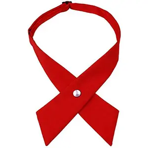 Solid Color Criss-Cross Tie Girls' School Uniform Cross Adjustable Bowtie