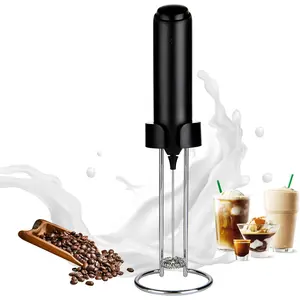 Rechargeable Electric Milk Frother Handheld, Coffee Frother with USB C  Stand,  Frother Wand Whisk, Drink Mixer for Lattes, Hot , Matcha, etc