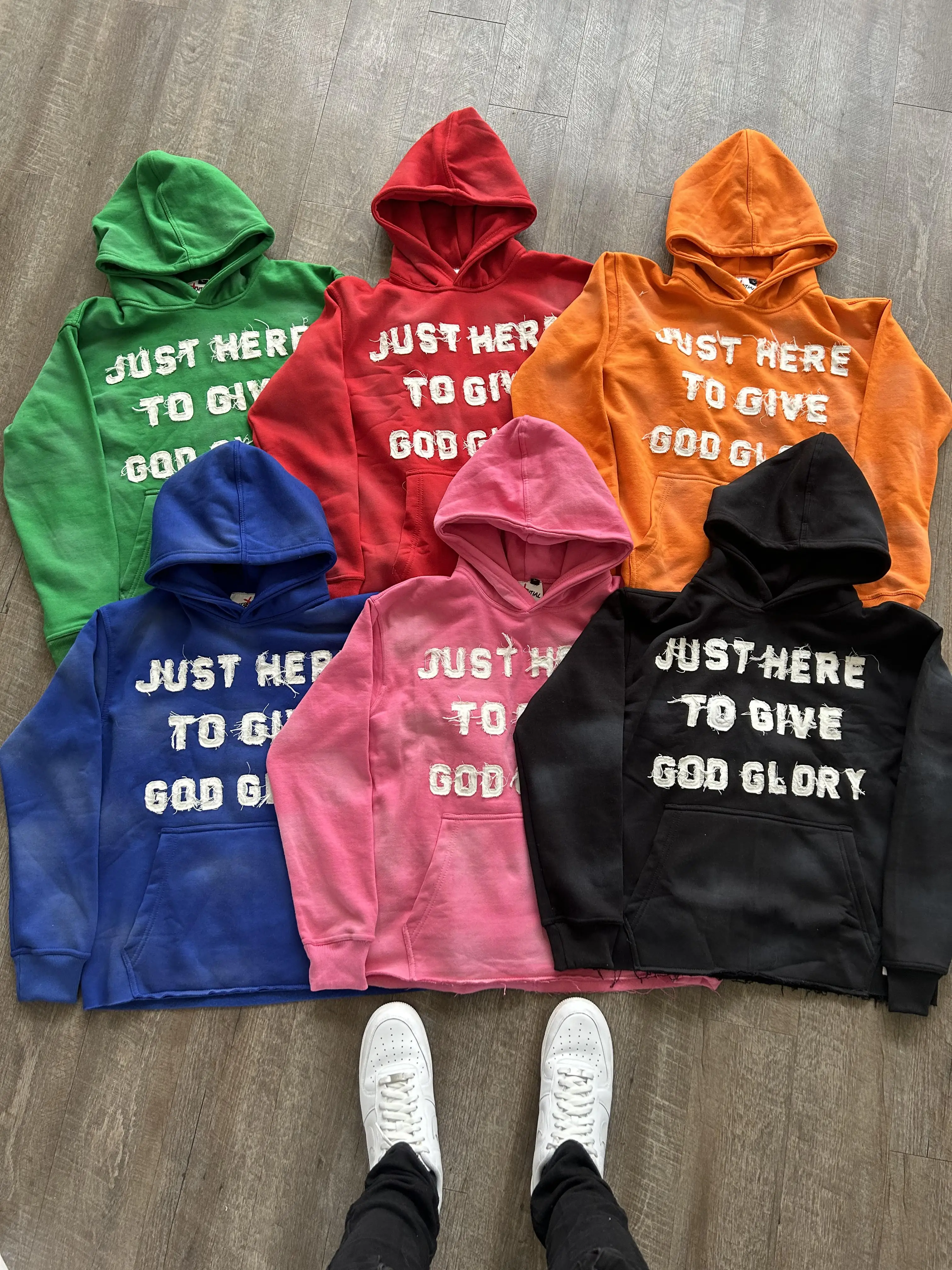 "Just Here To Give God Glory" Hoodies