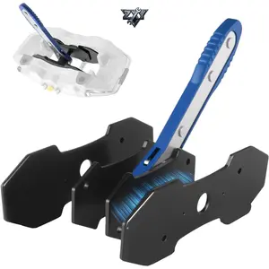 Brake Caliper Compression Tool & Caliper Piston Compressor Tool with 2PCS Extra Large Steel Plates and 360° Swing Ratchet for Disc Brake Repair on Cars and Trucks