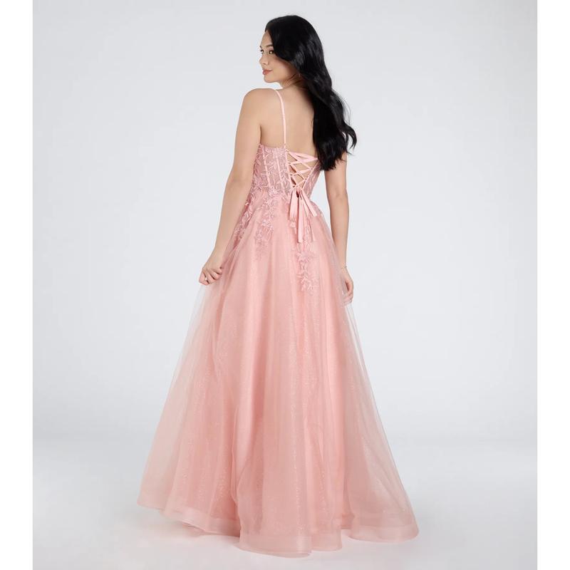 Alessa Lace-Up Corset A-Line Ball Gown