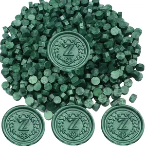 300Pcs Pine Green Vintage Sealing Wax Beads for Wax Seal Stamp, Great for Embellishment of Wedding Invitation, Envelope, Gift Wrapping and Wine Package