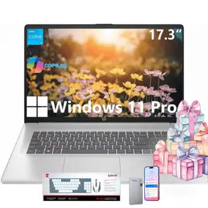 HP 17.3'' Laptop for Business & Student - 17.3" HD+ Display • Windows 11 Pro • Intel 8-Core i3-N305(Beat i5-1135G7) • up to 32GB RAM + 512GB SSD • Wi-Fi 6 • Copilot +PC • Full-Size Keyboard • Bundle Accessory