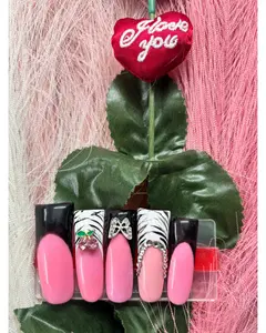 Custom Acrylic Press-On Nails - Customizable Fit, Quick Application, Versatile Use, Handpainted, Reusable, Gift Box Package with Tools