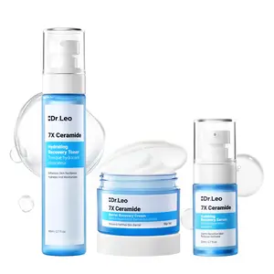 Dr.Leo 7X Ceramide Skin Recovery Set | 1H Redness-Calming & Hydrating & Inflammation Relief | Centella + Olive Leaf + 8D HA | For Sensitive Skin – Toner+Serum+Cream  #DealsForYouDays