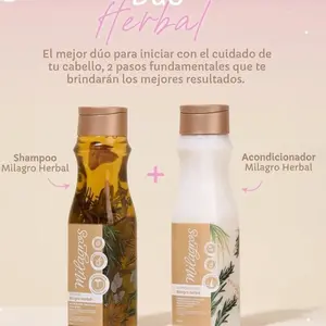 Milagros Shampoo y Acondicionador Herbal - 100% Formula Natural para la pérdida de cabello y el crecimiento Haircare Rosemary Conditioner