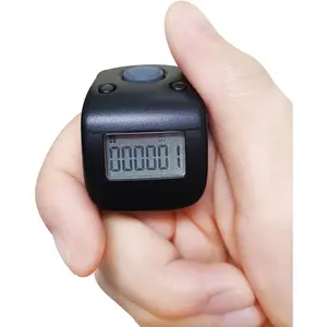 Rechargeable Silent Finger Counter 6 Channels Digital Tasbih Tally Clicker with LED for Prayer Knitting Sports Gift